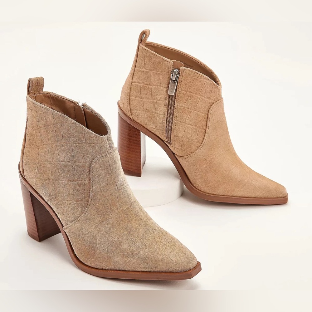 Vince Camuto x Almost Ready Winndie Heeled Boots in Truffle Taupe casual fall